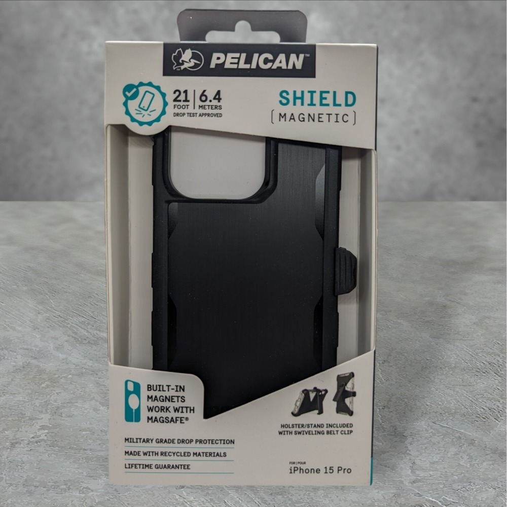 L8.‎ Pelican Shield Magnetic Case For Apple iPhone 15 Pro (2023 6.1 Pro) magsafe